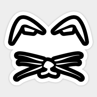 Cat Face Cutie (Dark) Sticker